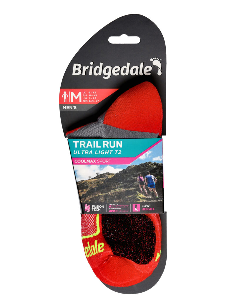 Sosete de alergare Bridgedale Ultralight T2 Coolmax Sport Low - red - imagine 6