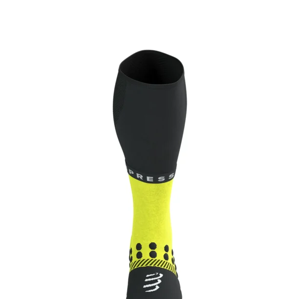 Preţ Sosete de alergare Compressport Full Socks Winter Run - black/safe yellow