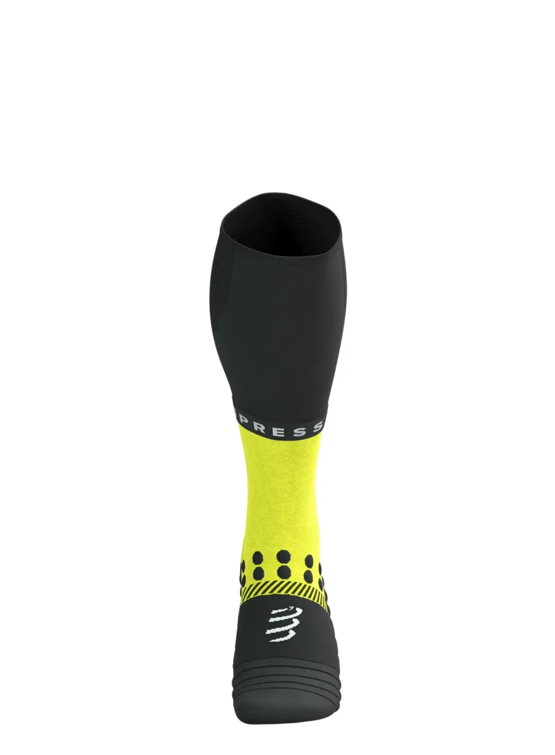 Preţ Sosete de alergare Compressport Full Socks Winter Run - black/safe yellow