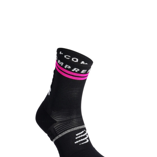 Cumpăra Sosete de alergare Compressport Pro Marathon Socks V2.0 - black/yellow/neo pink