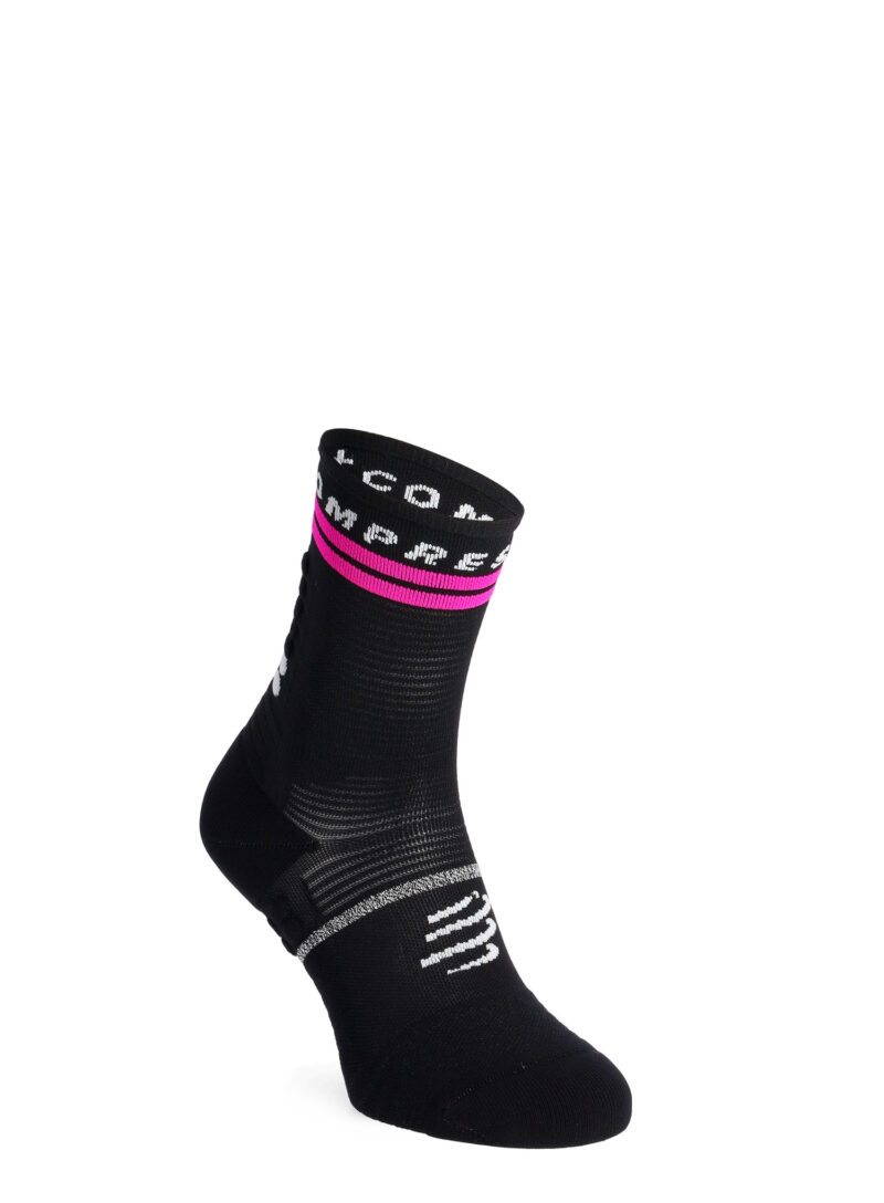 Cumpăra Sosete de alergare Compressport Pro Marathon Socks V2.0 - black/yellow/neo pink