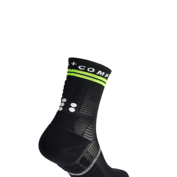 Preţ Sosete de alergare Compressport Pro Marathon Socks V2.0 - black/yellow/neo pink