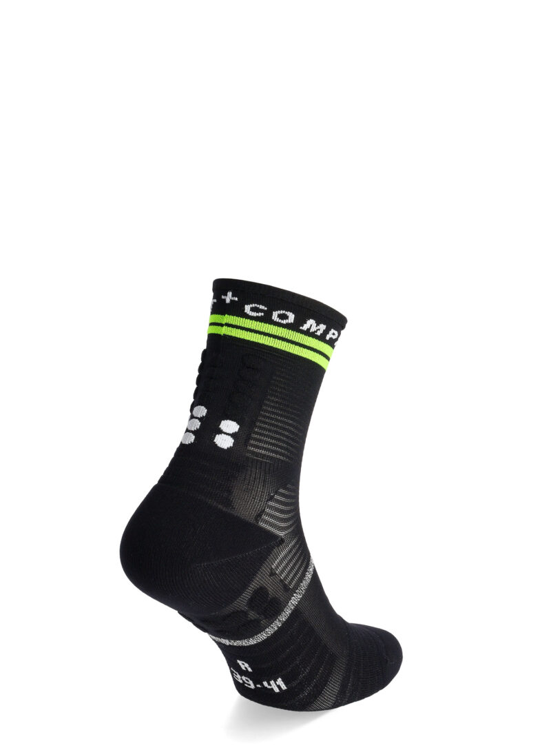 Preţ Sosete de alergare Compressport Pro Marathon Socks V2.0 - black/yellow/neo pink