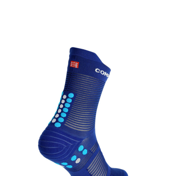 Sosete de alergare Compressport Pro Racing Socks v4.0 Run High - sodalite/fluo blue preţ