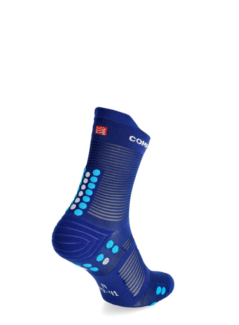 Sosete de alergare Compressport Pro Racing Socks v4.0 Run High - sodalite/fluo blue preţ