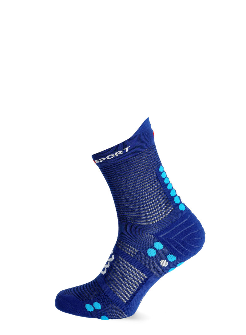 Cumpăra Sosete de alergare Compressport Pro Racing Socks v4.0 Run High - sodalite/fluo blue