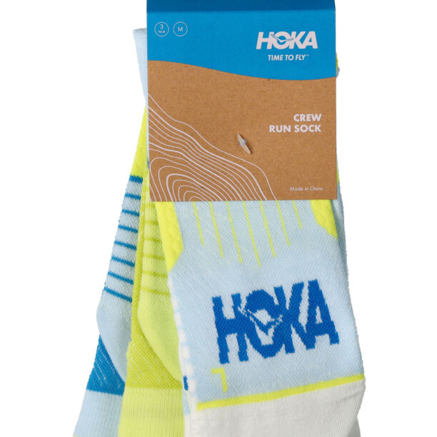 Sosete de alergare Hoka Crew Run Sock 3-Pack - diva blue/ice/primrose preţ