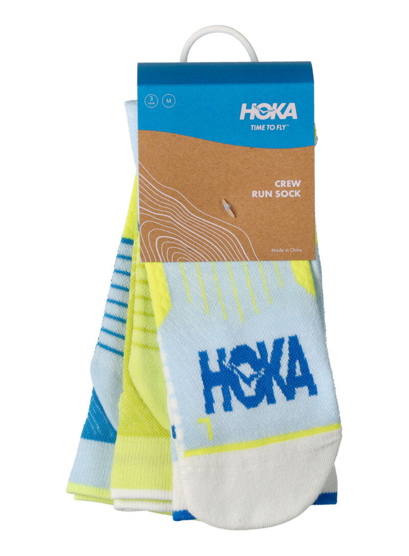 Sosete de alergare Hoka Crew Run Sock 3-Pack - diva blue/ice/primrose preţ