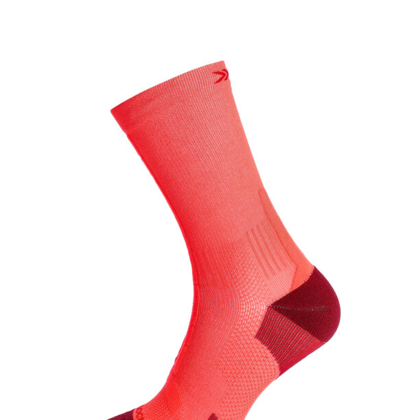 Cumpăra Sosete de alergare X-Socks Trail Run Discover Crew - fluo red/namib red