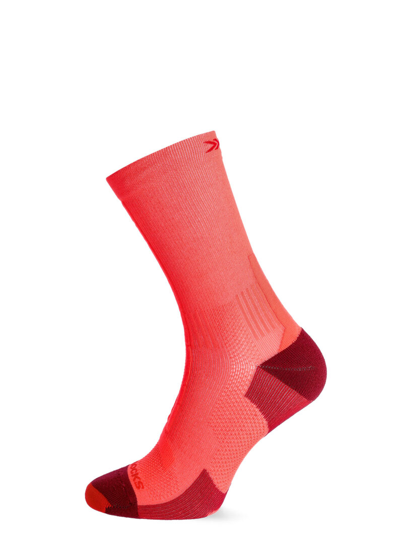 Cumpăra Sosete de alergare X-Socks Trail Run Discover Crew - fluo red/namib red