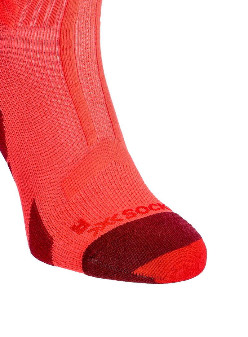 Preţ Sosete de alergare X-Socks Trail Run Discover Crew - fluo red/namib red