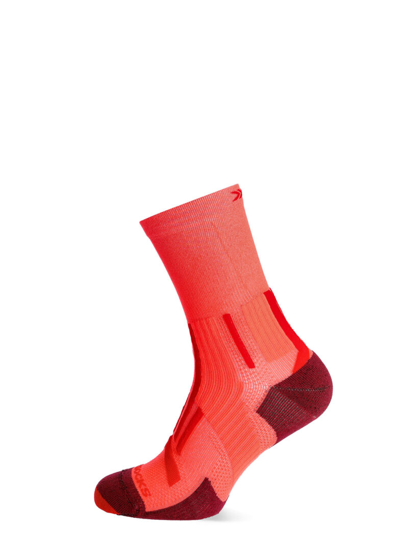 Cumpăra Sosete de alergare X-Socks Trailrun Perform Crew - fluo red/namib red