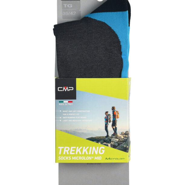 Original Sosete drumetie CMP Trekking Sock Low Microlon - antracite/danube