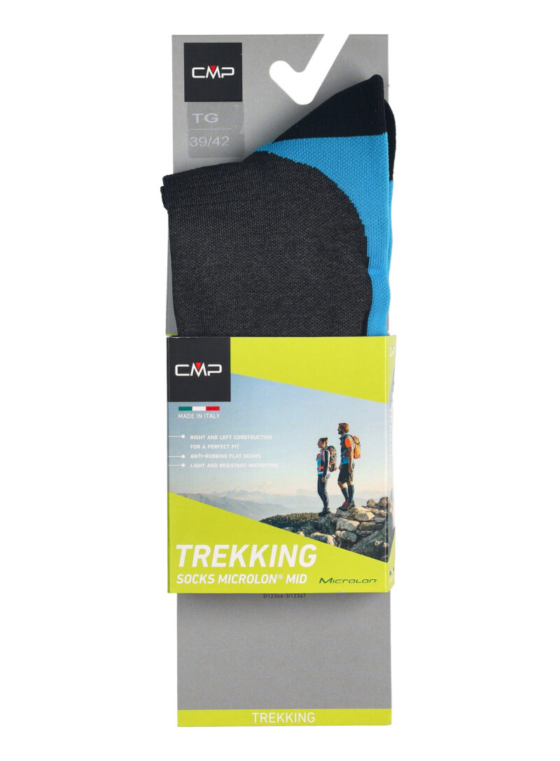 Original Sosete drumetie CMP Trekking Sock Low Microlon - antracite/danube