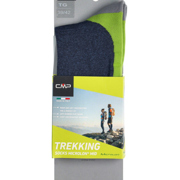 Original Sosete drumetie CMP Trekking Sock Low Microlon - b.blue/acido