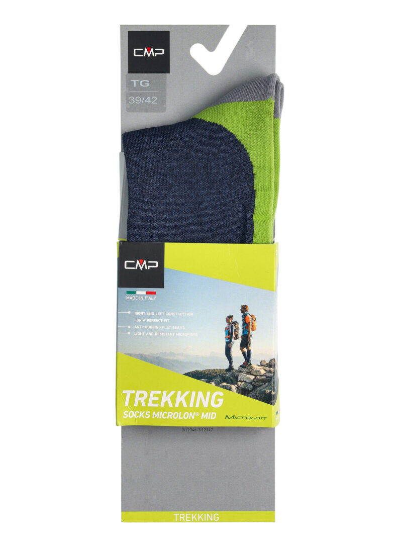 Original Sosete drumetie CMP Trekking Sock Low Microlon - b.blue/acido