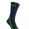 Sosete drumetie CMP Trekking Sock Poly Mid - b.blue/verde fluo