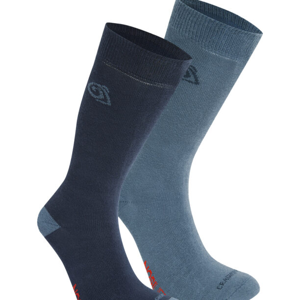 Sosete drumetie Craghoppers NosiLife Travel Twin Pack Socks - blue navy/blue stone