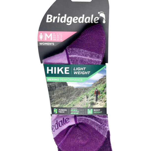 Sosete femei Bridgedale Hike Lightweight Merino Boot Pattern - lilac preţ