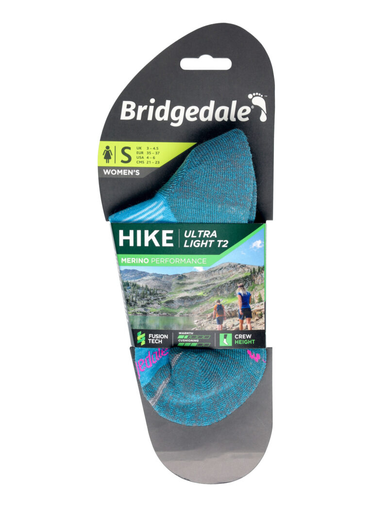 Original Sosete femei Bridgedale Hike Ultra Light T2 Merino - blue