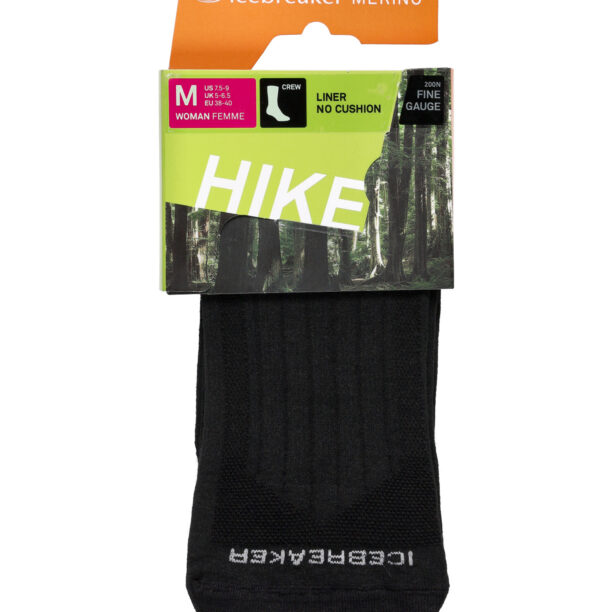 Sosete femei Icebreaker Hike Liner Crew - black/jet hthr preţ