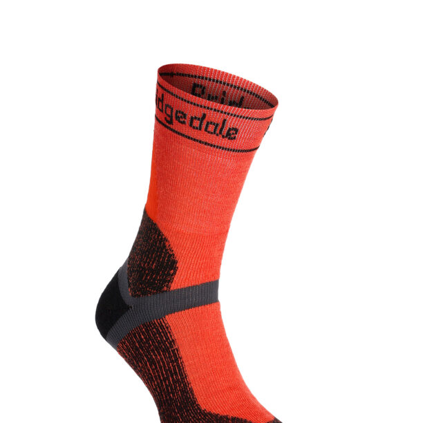 Sosete iarna ciclism Bridgedale MTB Winter Weight T2 Merino Sport Boot - orange/black