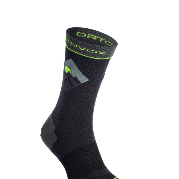 Sosete lana merinos Ortovox Alpine Light Comp Mid Socks - black raven