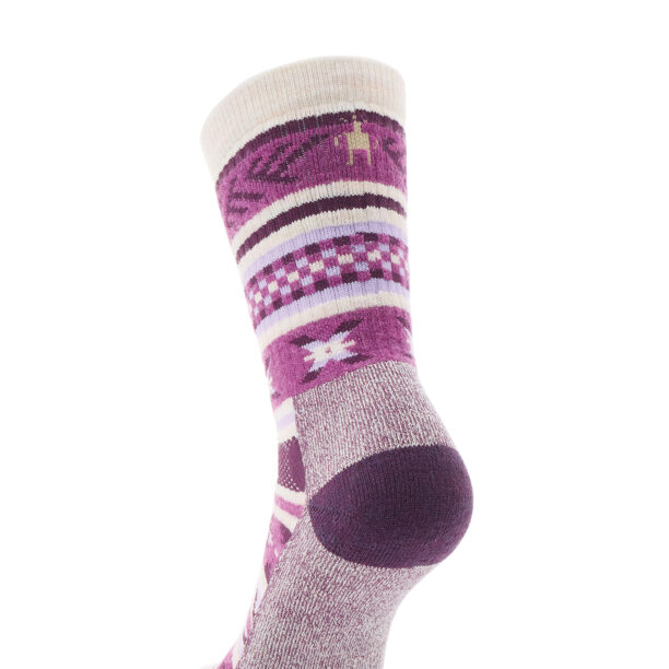 Sosete lana merinos Smartwool Everyday Cabin Games Crew Socks - meadow mauve preţ