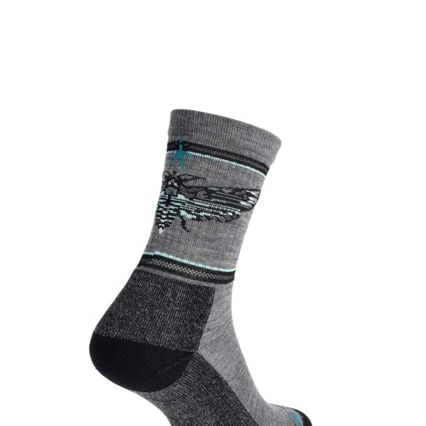 Sosete lana merinos Smartwool Everyday Forest Loot 2 Crew Socks - medium gray preţ