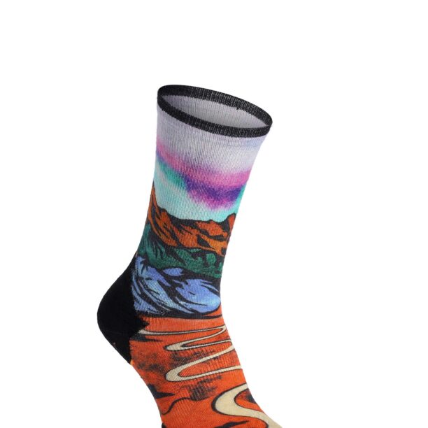 Sosete lana merinos Smartwool Trail Run Targeted Cushion Singletrack Crew Socks - orange rust