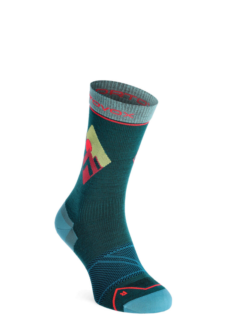 Sosete lana merinos femei Ortovox Alpine Light Comp Mid Socks - pacific green