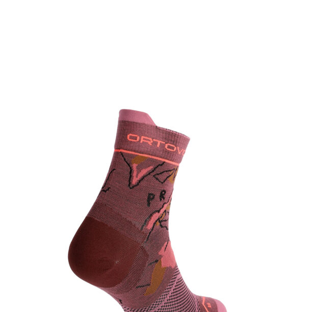 Cumpăra Sosete lana merinos femei Ortovox Alpine Light Quarter Socks - mountain rose