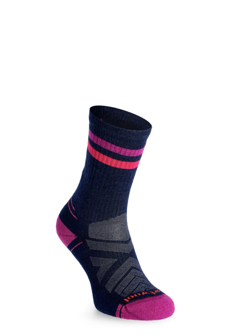 Sosete lana merinos femei Smartwool Performance Hike Light Cushion Tube Stripe - deep navy/pink