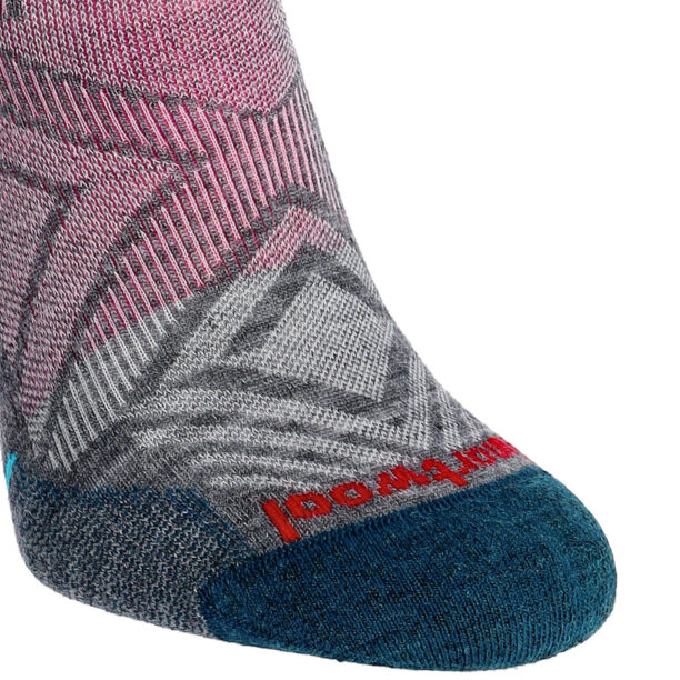 Original Sosete lana merinos femei Smartwool Run Zero Cushion Low Ankle Socks - medium gray