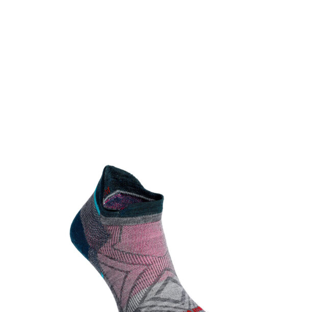 Sosete lana merinos femei Smartwool Run Zero Cushion Low Ankle Socks - medium gray