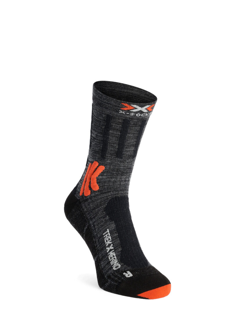 Sosete munte X-Socks Trek X Merino - grey/x-orange/black