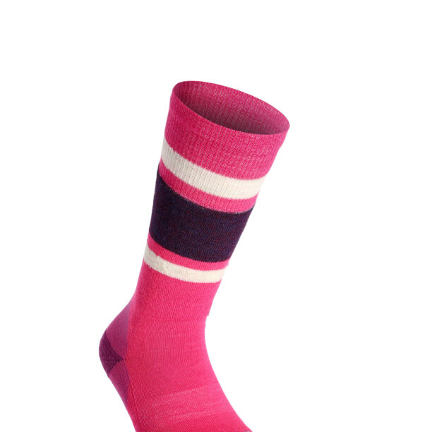 Șosete pentru copii Smartwool Wintersport Full Cushion Stripe OTC  - power pink