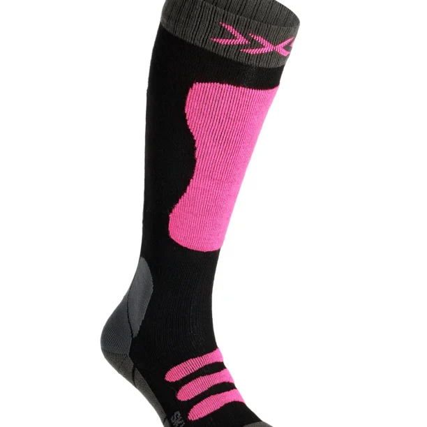 Șosete pentru copii X-Socks Ski JR 4.0 - anthracite melange/magnolia