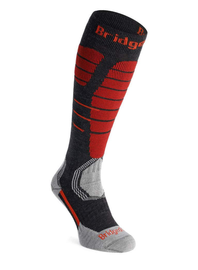 Sosete schi Bridgedale Ski Easy On - graphite/red