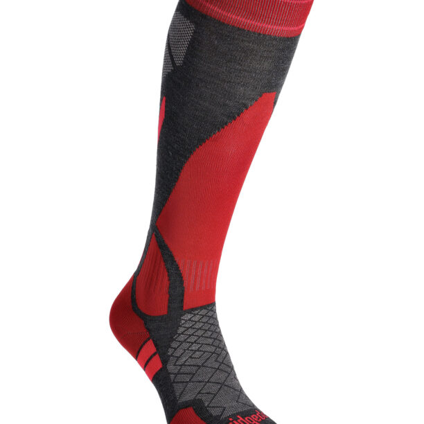 Sosete schi Bridgedale Ski Lightweight Merino Performance - graphite/red