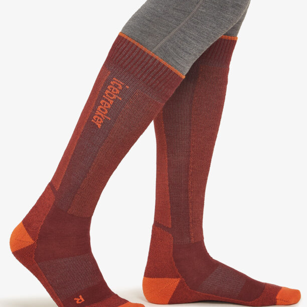 Sosete schi Icebreaker Merino Ski+ Light OTC - port/blaze/cedar wood