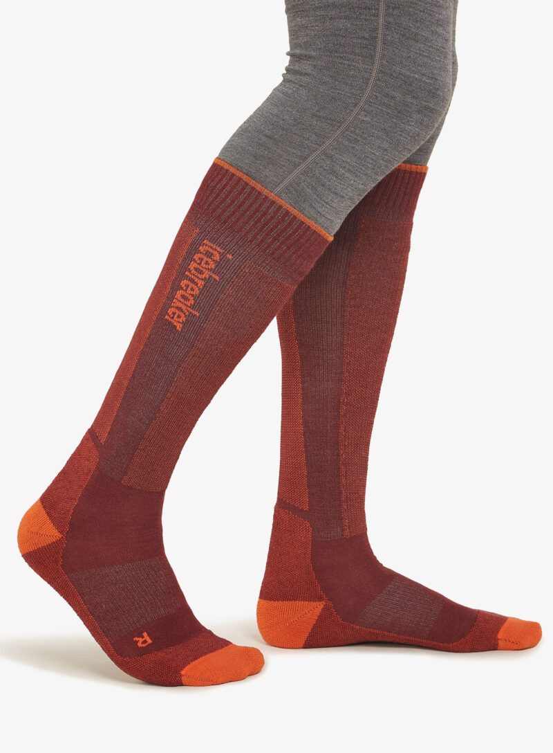 Sosete schi Icebreaker Merino Ski+ Light OTC - port/blaze/cedar wood