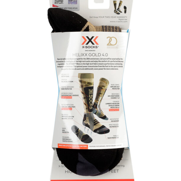 Sosete schi X-Socks Helixx Gold 4.0 - gold/black preţ