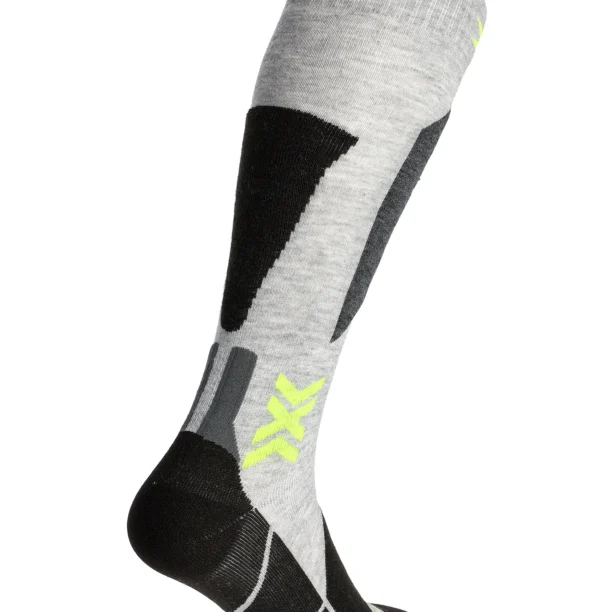 Sosete schi X-Socks Ski Discover OTC - rhino grey/canary preţ