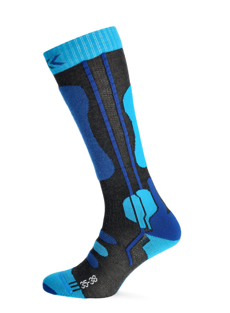 Cumpăra Sosete schi X-Socks Ski JR 4.0 - anthracite melange/blue