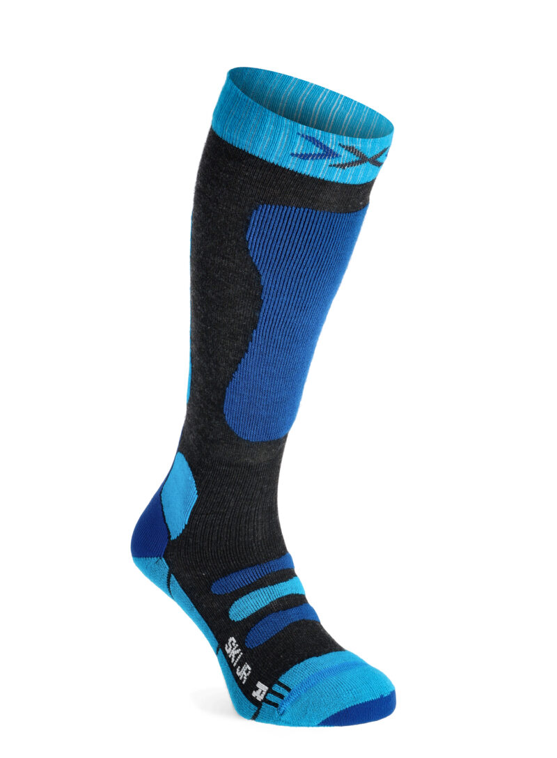 Sosete schi X-Socks Ski JR 4.0 - anthracite melange/blue