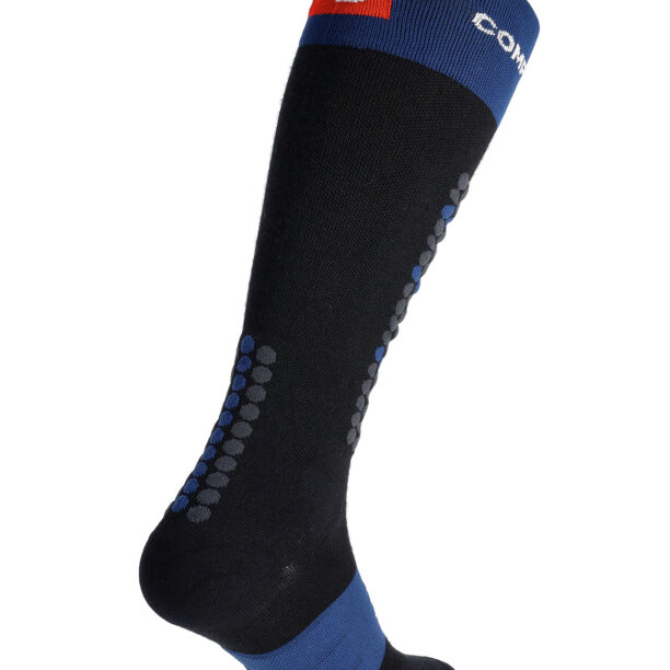 Sosete schi de tura Compressport Alpine Ski Full Socks - black/estate blue preţ