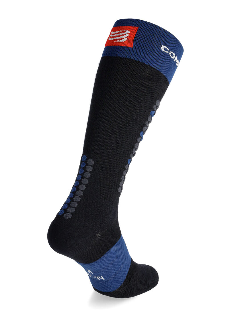 Sosete schi de tura Compressport Alpine Ski Full Socks - black/estate blue preţ