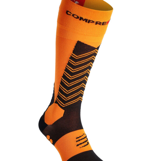 Sosete schi de tura Compressport Ski Mountaineering Full Socks - autumn glory/black