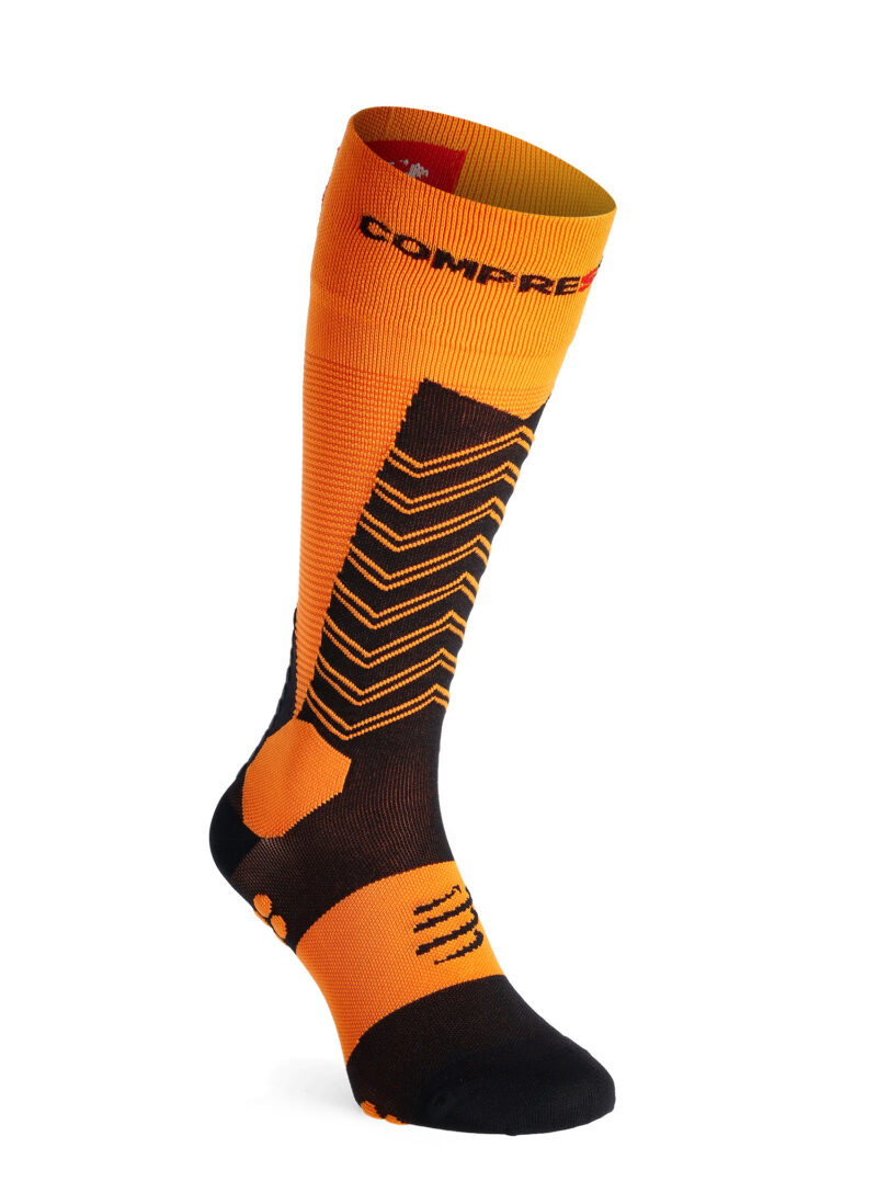 Sosete schi de tura Compressport Ski Mountaineering Full Socks - autumn glory/black